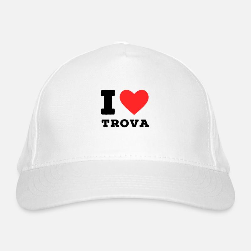 I love trova - Organic Baseball Cap - white