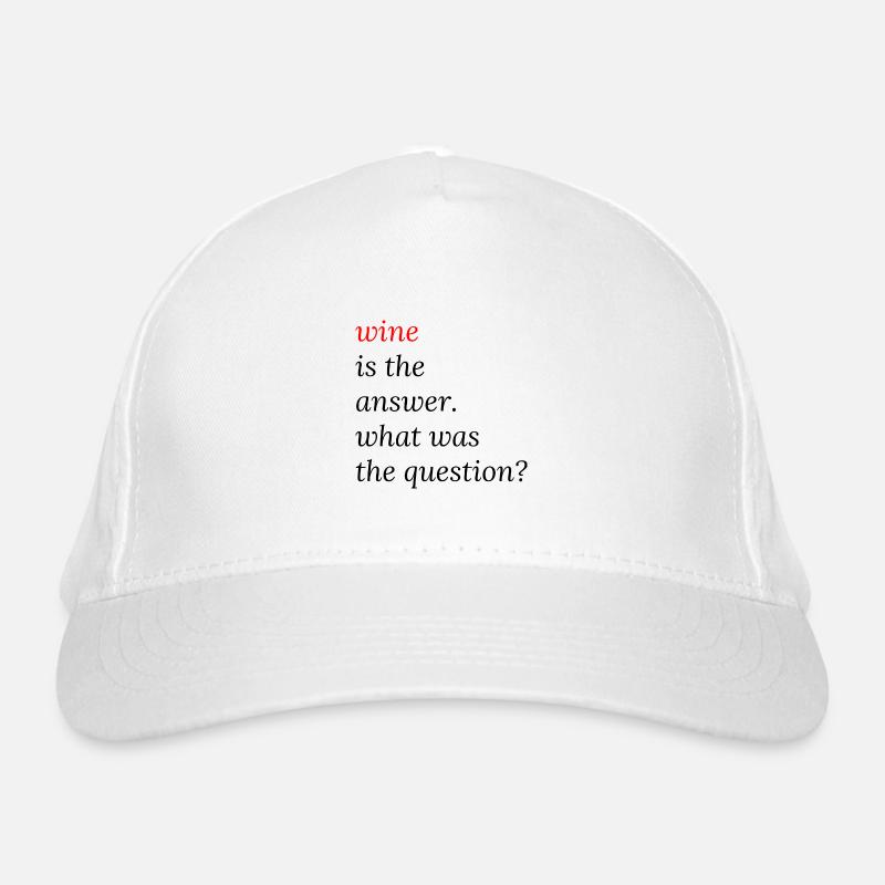 Le vin est la réponse Casquette classique bio