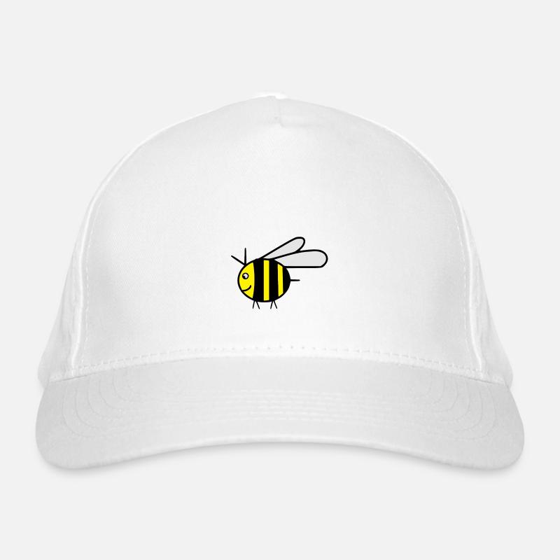 Yellow flying honey bee bumblebee - gift idea Organic Baseball Cap