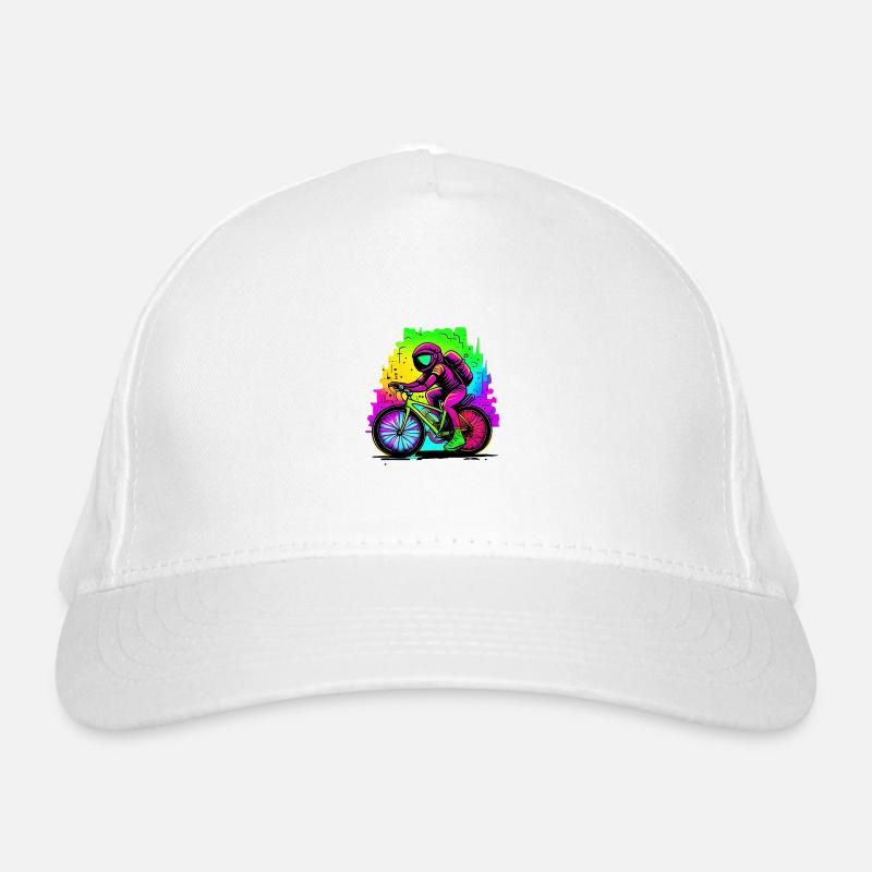 Astronaut on bicycle Organic Baseball Cap