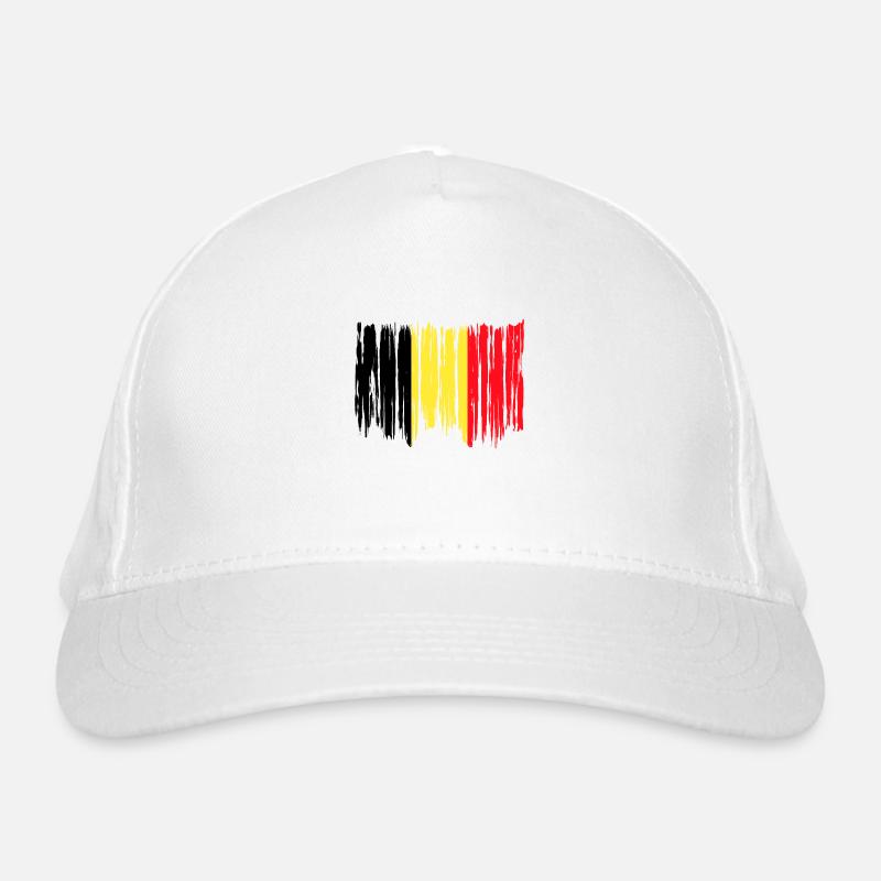 Drapeau de la Belgique Drapeau belge Vintage Look vieilli Casquette classique bio