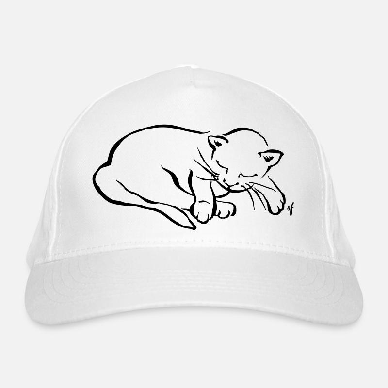 My little cat is sleeping Organic Baseball Cap