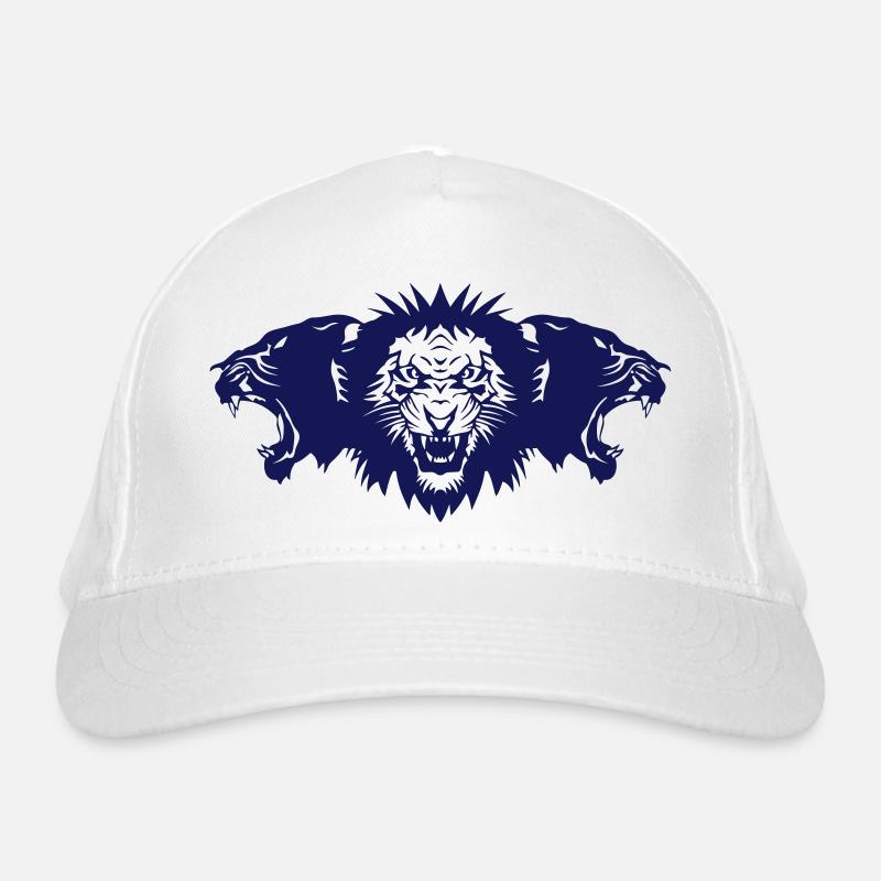 Lion roared face panther profile Organic Baseball Cap