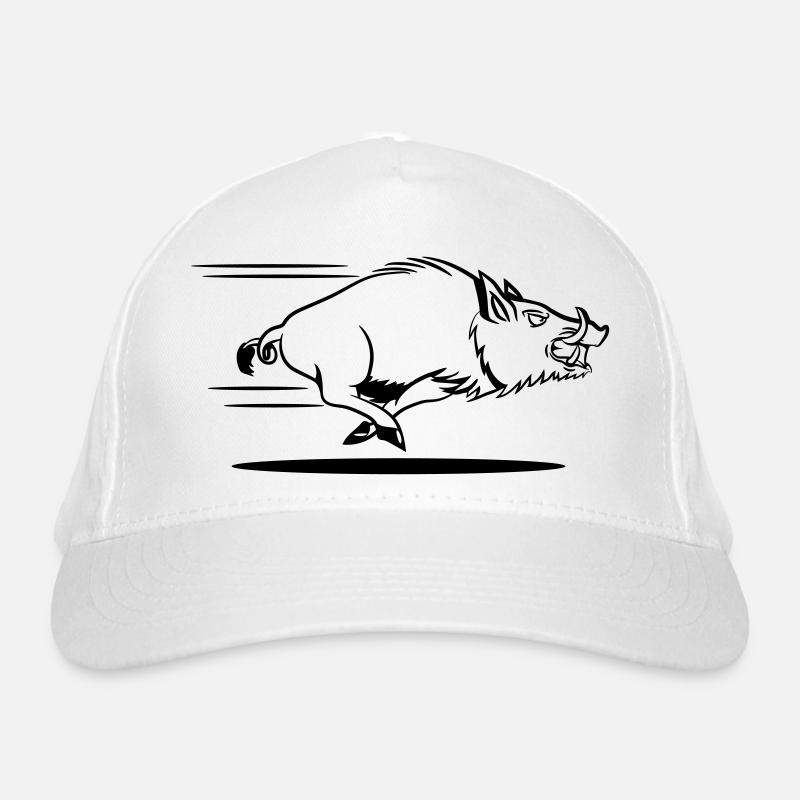 wildschwein rennen Bio-Baseballkappe