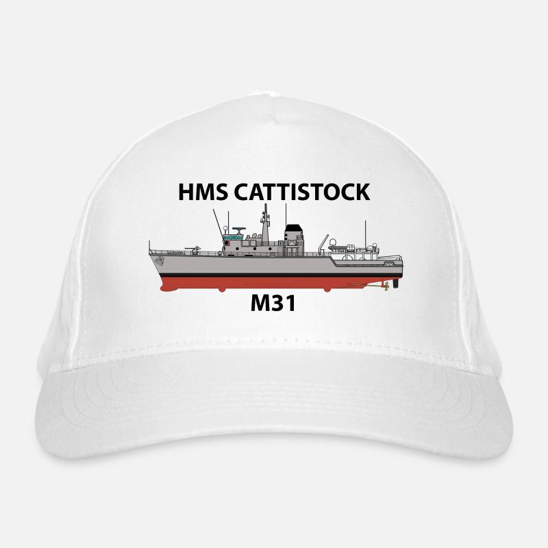 HMS CATTISTOCK - M31 - CHASSEUR DE MINES DE CLASSE HUNT Casquette classique bio