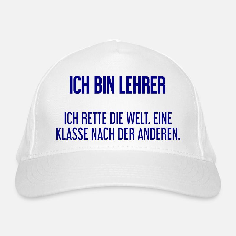 Ich bin Lehrer - ich rette die Welt Bio-Baseballkappe