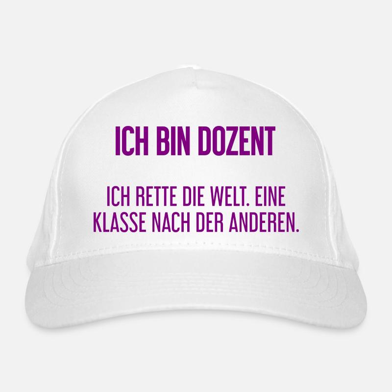 Ich bin Dozent - ich rette die Welt Bio-Baseballkappe