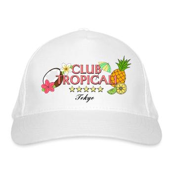 Club TROPICALI: A nightlife Icon of Tokyo - Organic Baseball Cap - white - Front