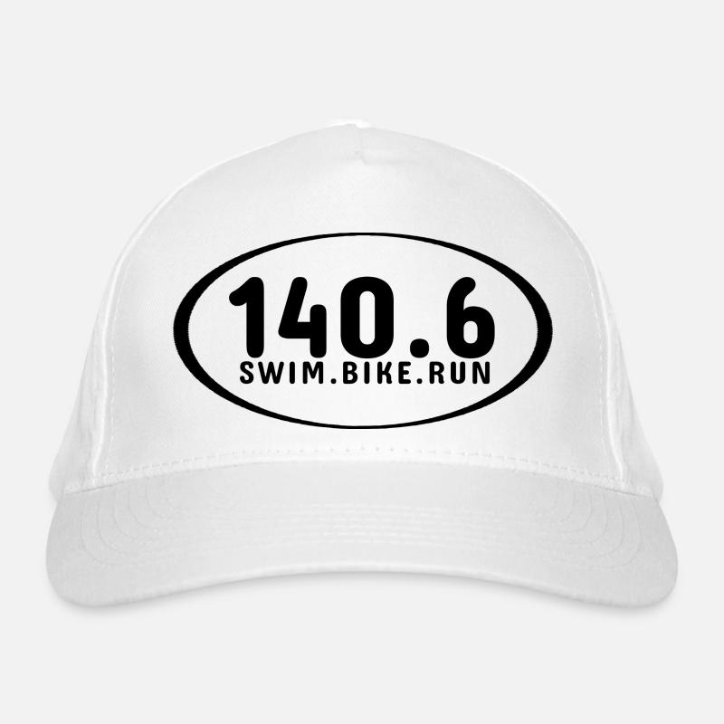 140.6 SWIM.BIKE.RUN. Bio-Baseballkappe