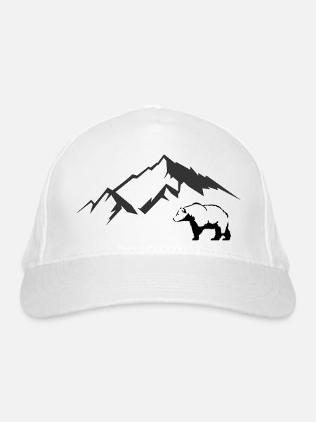 Bear Mountains - Organic Baseball Cap - white - Front