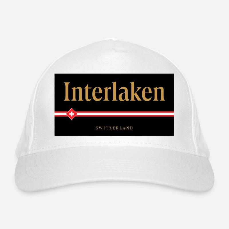 Design de lettrage suisse en or interlaken Casquette classique bio