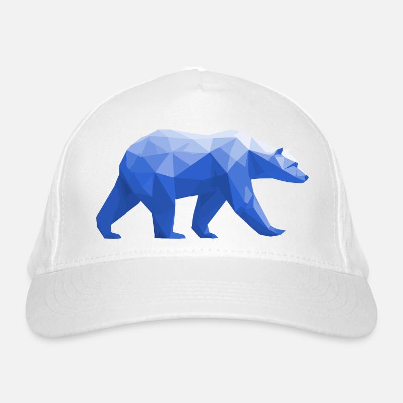 Polar Bear Polygon Polar Bear Winter Organic Baseball Cap