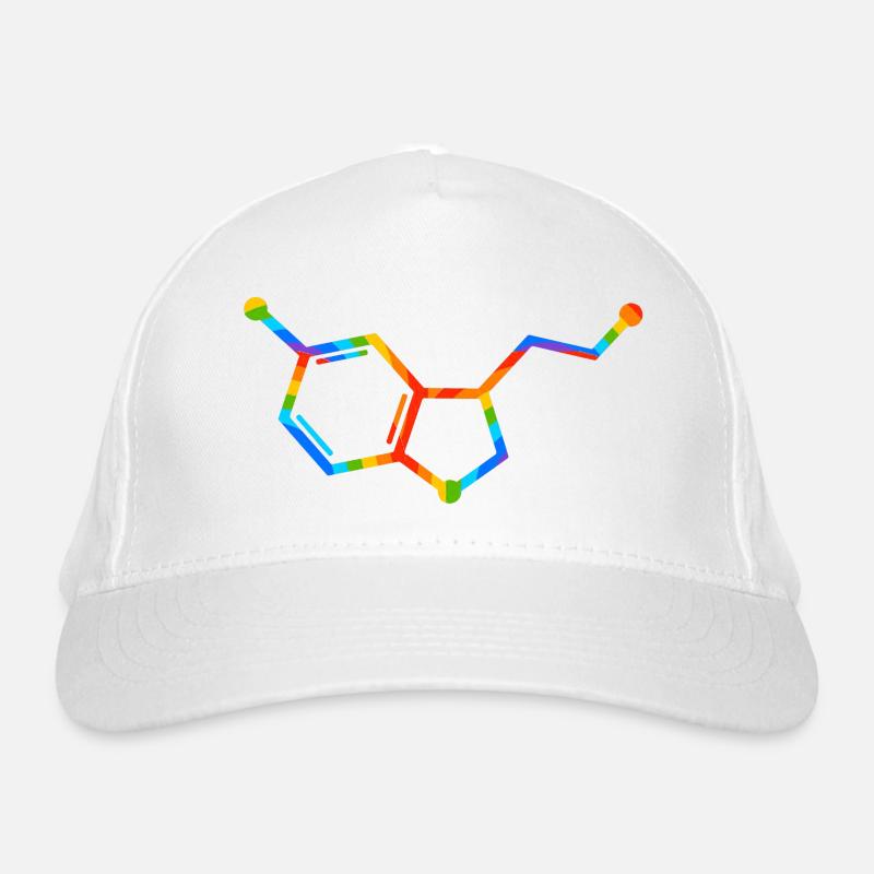 Géométrie de la molécule arc-en-ciel - sérotonine Casquette classique bio
