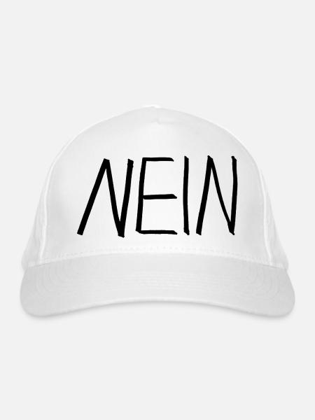 NEIN - Bio-Baseballkappe - Weiß