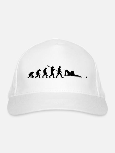 Entwicklung des Billardspiels - Bio-Baseballkappe - Weiß - Vorne