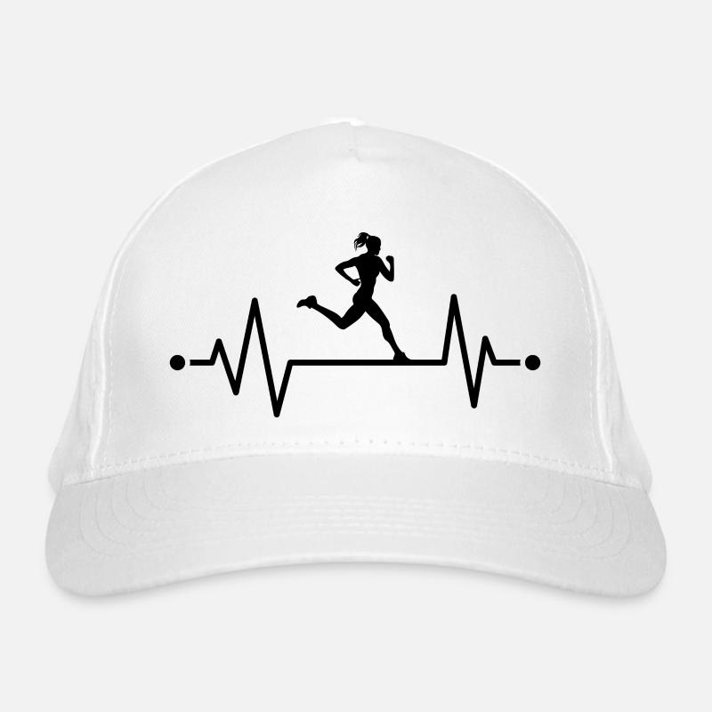 Herzschlag eines Läufers Bio-Baseballkappe