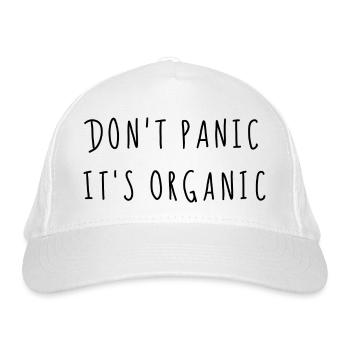Don't Panic it's Organic - Organic Baseball Cap - white - Front