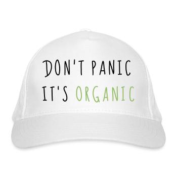 Don't Panic It's Organic Green - Organic Baseball Cap - white - Front