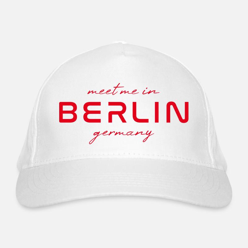 Berlin Germany Fan Flag Design T Shirt Organic Baseball Cap