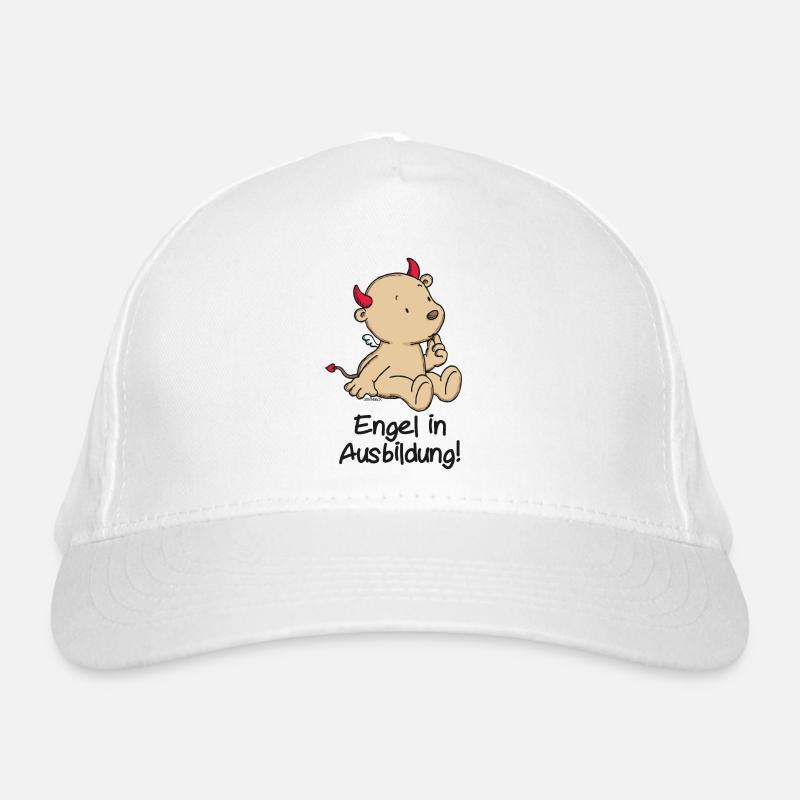 Engel_Teufel Ausbildung_schwarz Bio-Baseballkappe