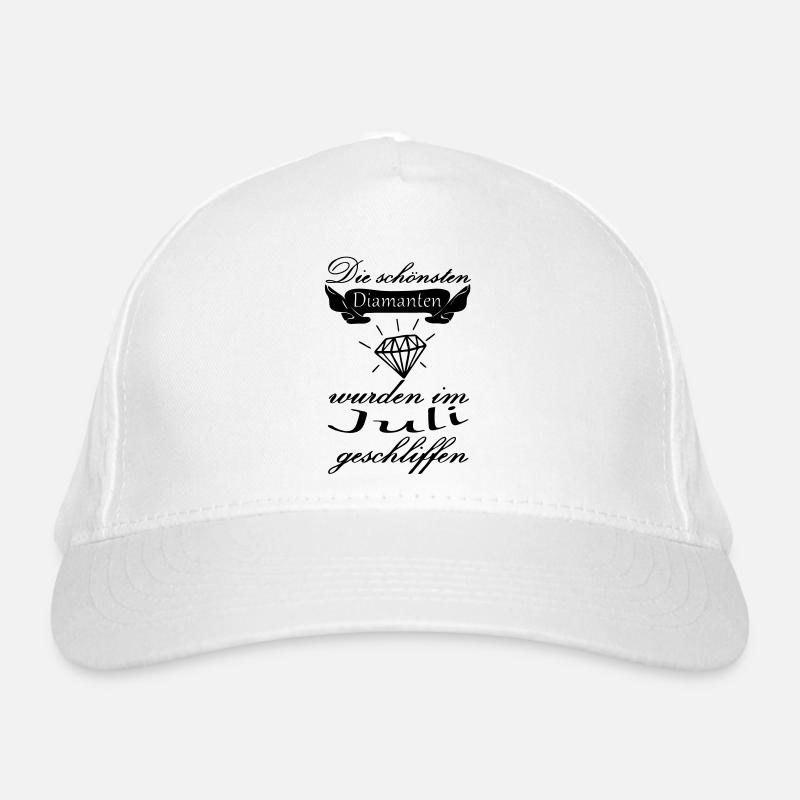 Juli Diamanten Geburtstag Geschenk Spruch Bio-Baseballkappe
