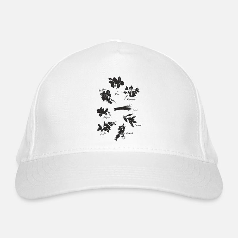 Küchenkräuter - Bio-Baseballkappe - Weiß