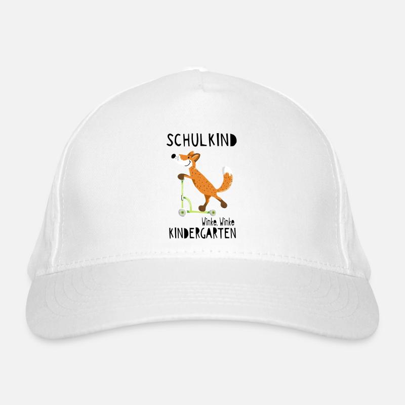 Schulkind und winke Kindergarten - Einschulung Bio-Baseballkappe