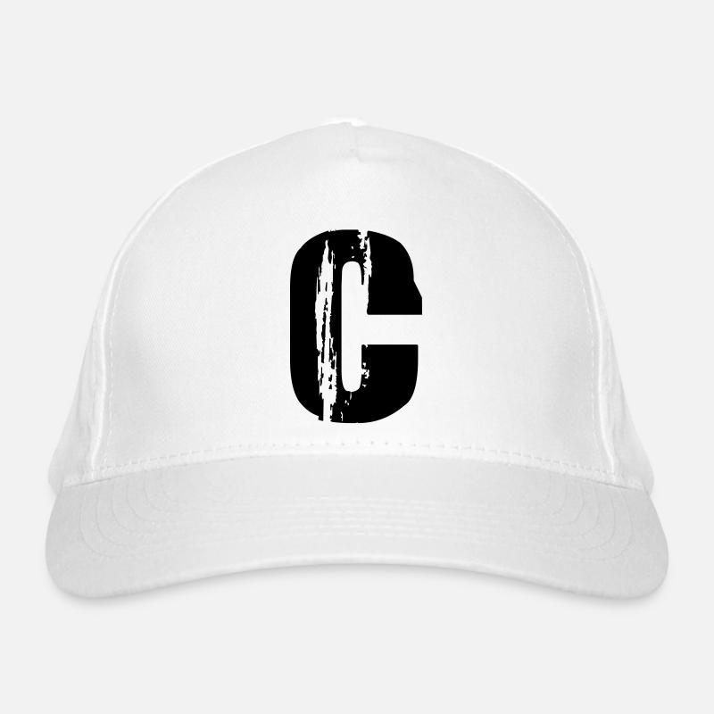 C - Buchstabe Bio-Baseballkappe