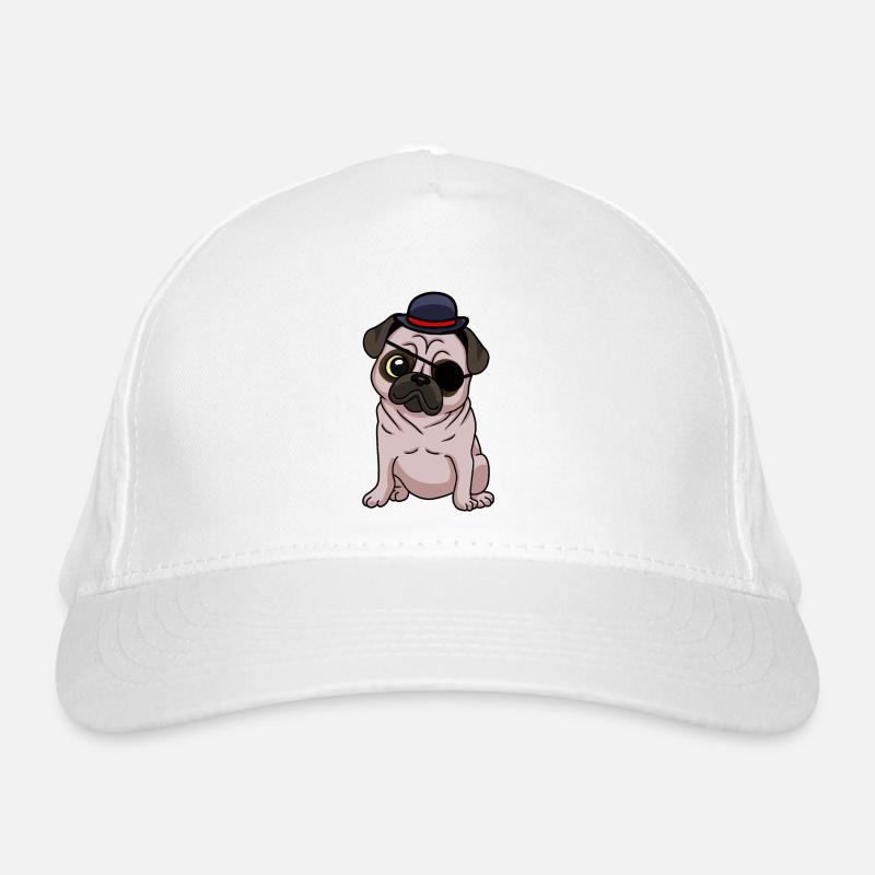 Fantasy Mops Hund Augenklappe Hunde Hut Kind Bio-Baseballkappe