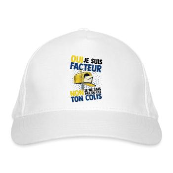 Facteur - Casquette classique bio - blanc - Devant