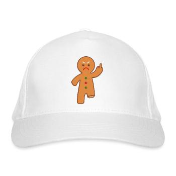 Lebkuchenmann - Bio-Baseballkappe - Weiß - Vorne