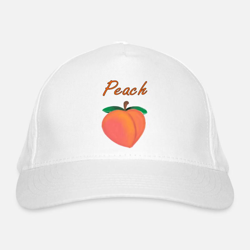 Peach - Pfirsich Bio-Baseballkappe