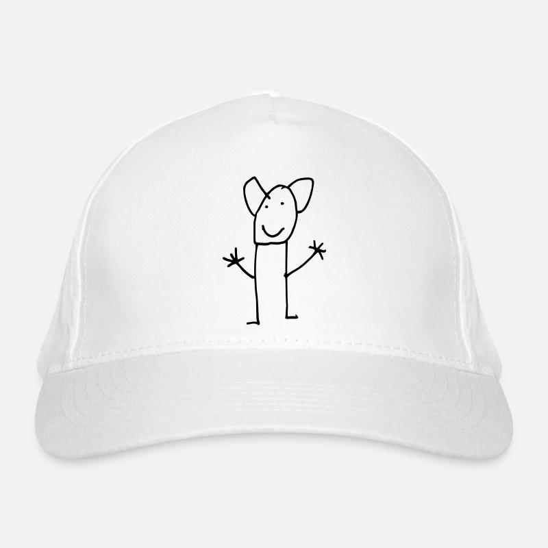 Monkey children's drawing Organic Baseball Cap