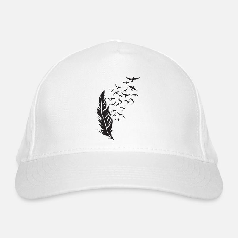 Federflug Silhouette mit Vogelzug Bio-Baseballkappe