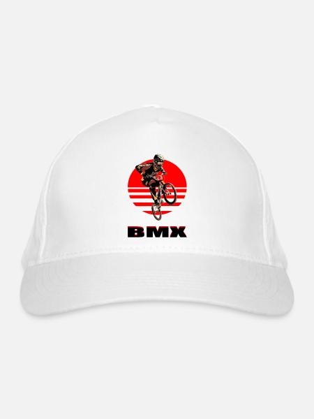BMX Bike - Bio-Baseballkappe - Weiß - Vorne