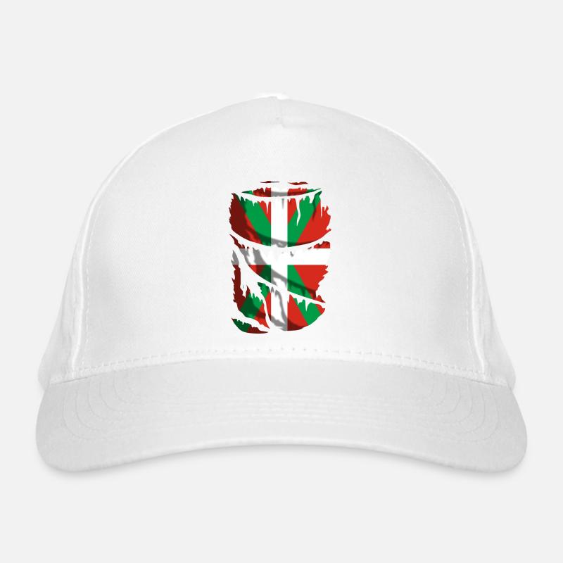 Drapeau d’Euskadi brisé. Ikurriña Casquette classique bio