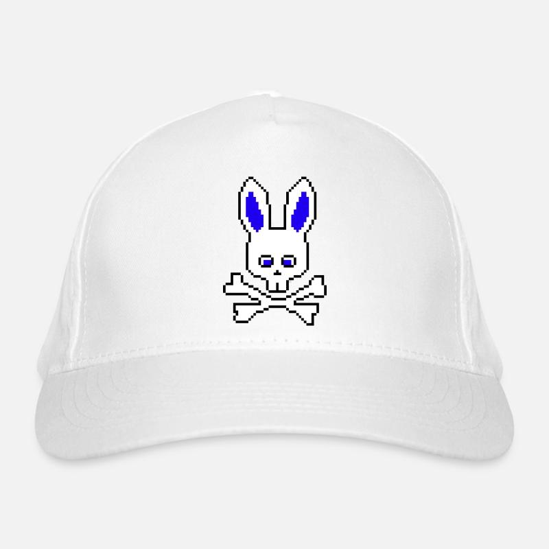 Skull Rabbit Blue Organic Baseball Cap