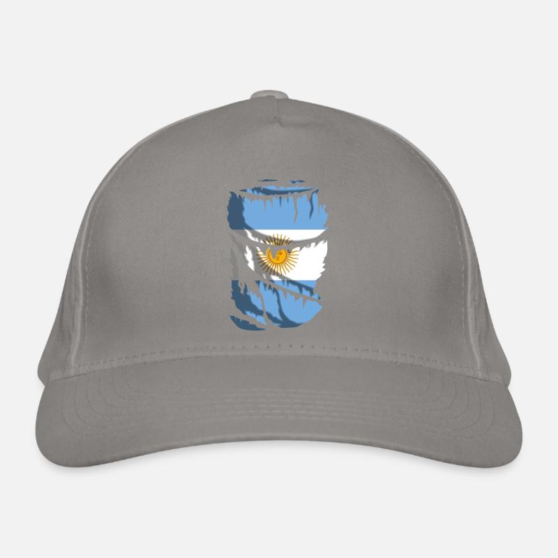 Drapeau de l’Argentine, effet tissu déchiré Casquette classique bio