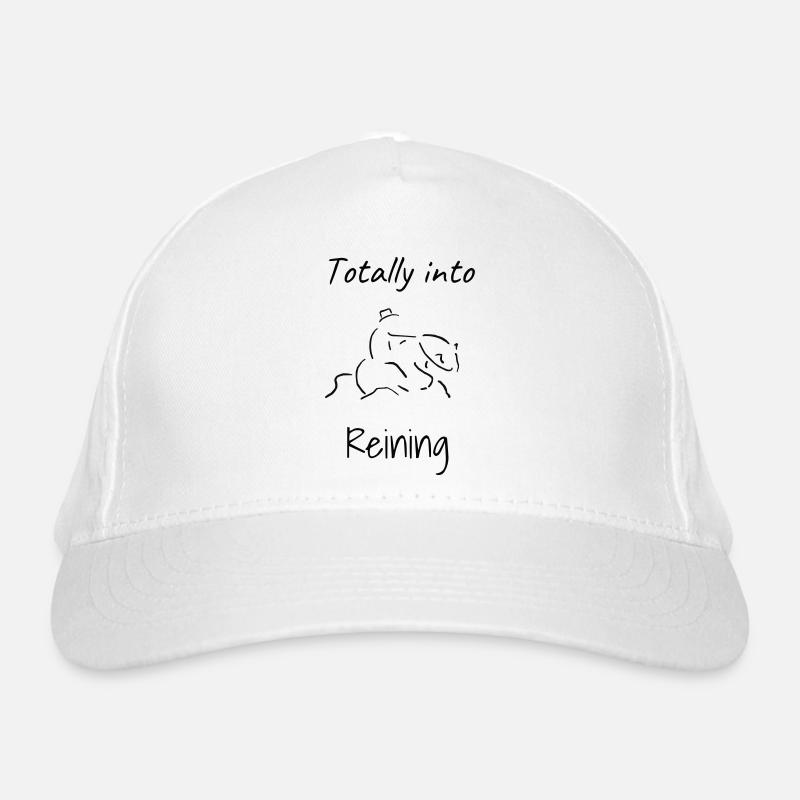 Totally into Reining - Bio-Baseballkappe - Weiß