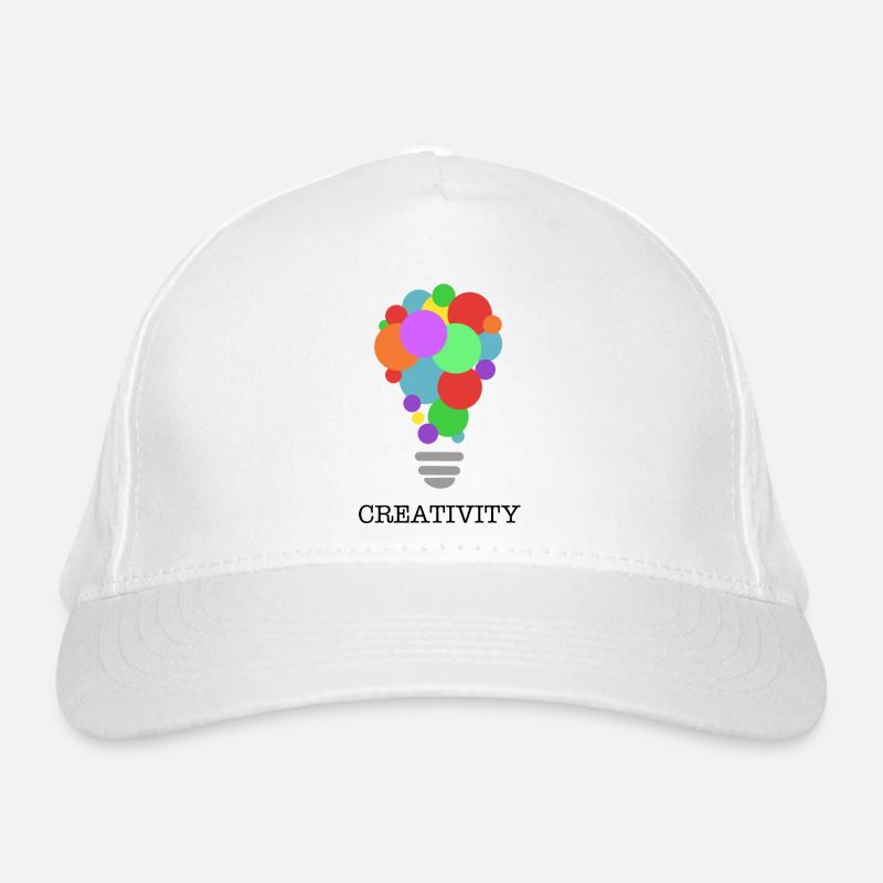 Ampoule CREATIVITY avec impression noire Casquette classique bio