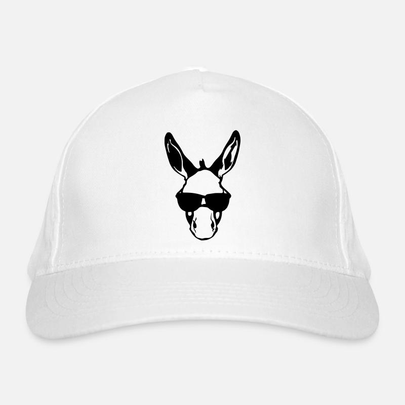 Esel mit Sonnenbrille Lustige Geschenkidee Bio-Baseballkappe
