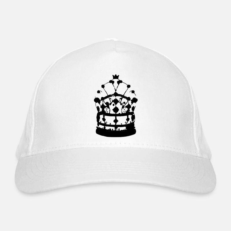 Crown King Queen Emperor Majesty Vector 6 Organic Baseball Cap