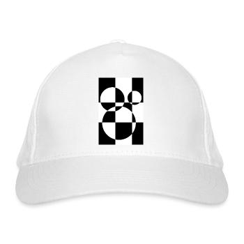 Reflet abstrait noir et blanc dans l’objectif - Casquette classique bio - blanc - Devant