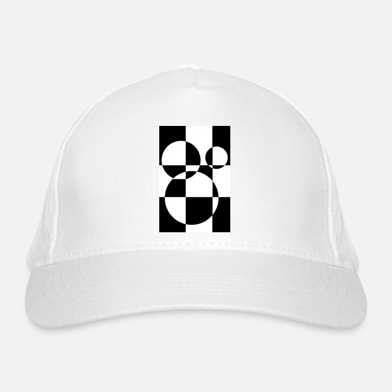 Black and white abstract reflection in the lens Bio-Baseballkappe