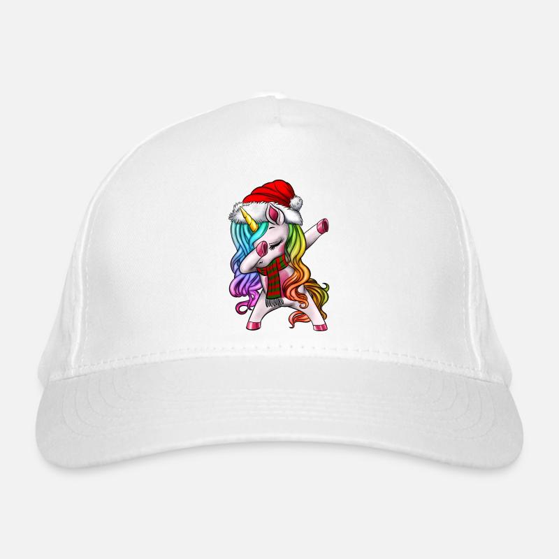 Dabbing Licorne Dabbendes Einhorn Père Noël Casquette classique bio