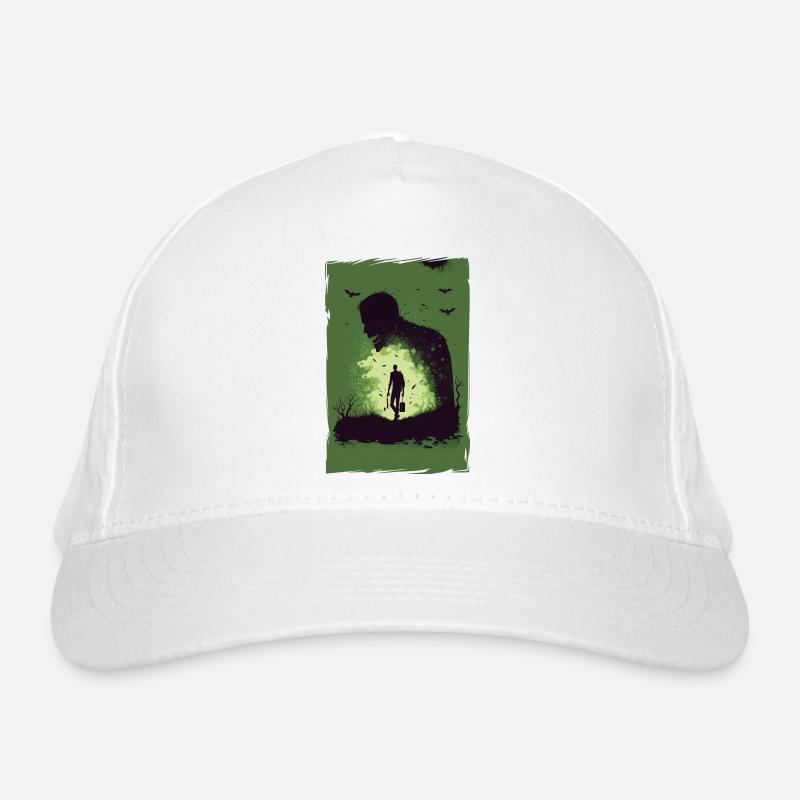 Zombie Illustration Minimalist Design Organic Baseball Cap