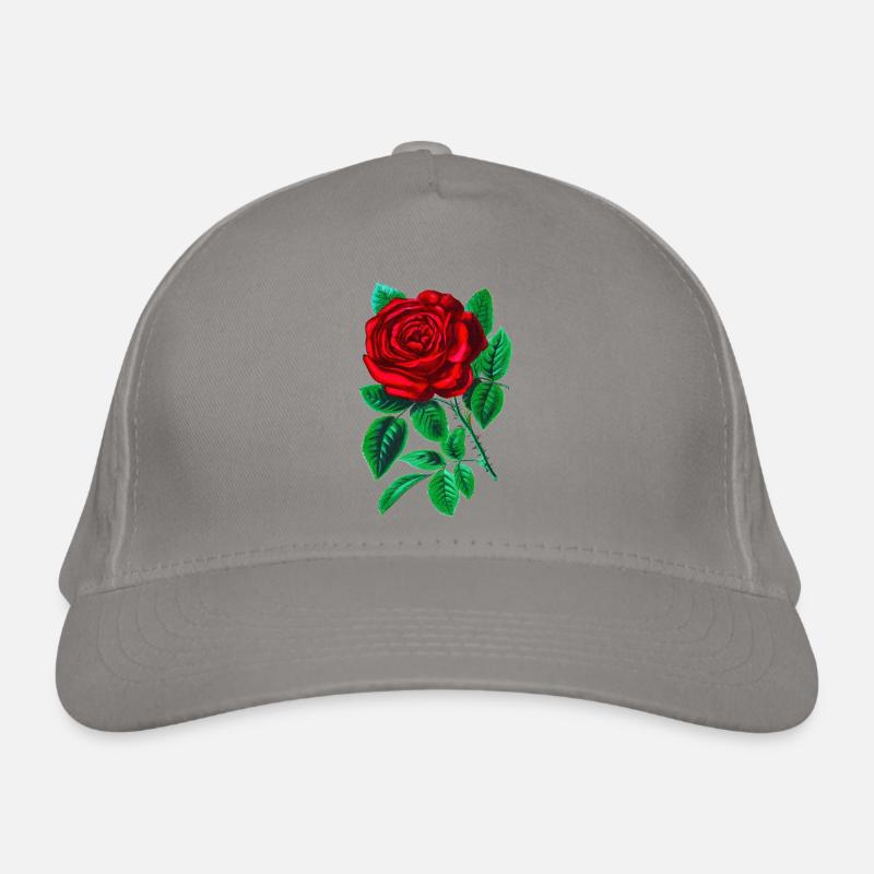 Red Rose Organic Baseball Cap