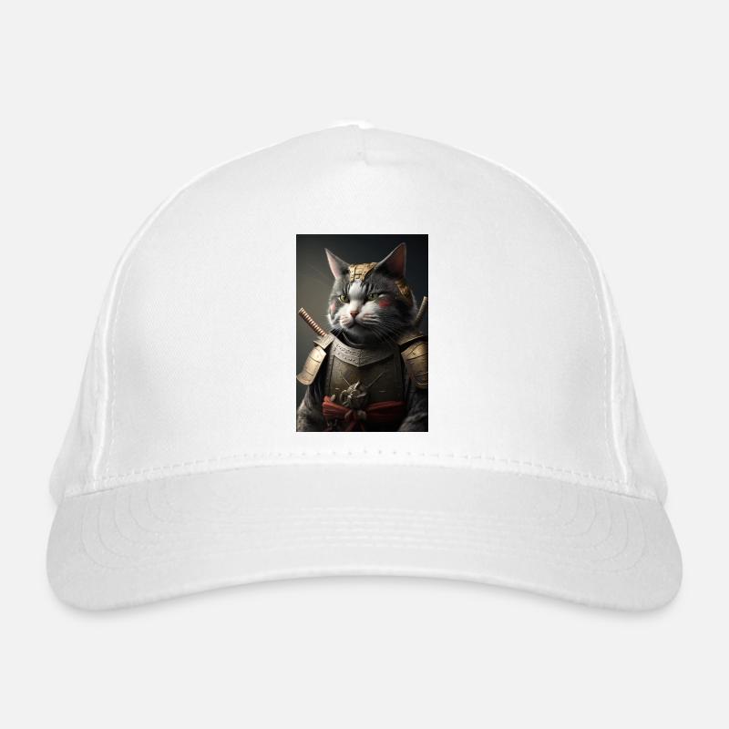 Samurai Katze Cat Cool Japan Krieger Bio-Baseballkappe
