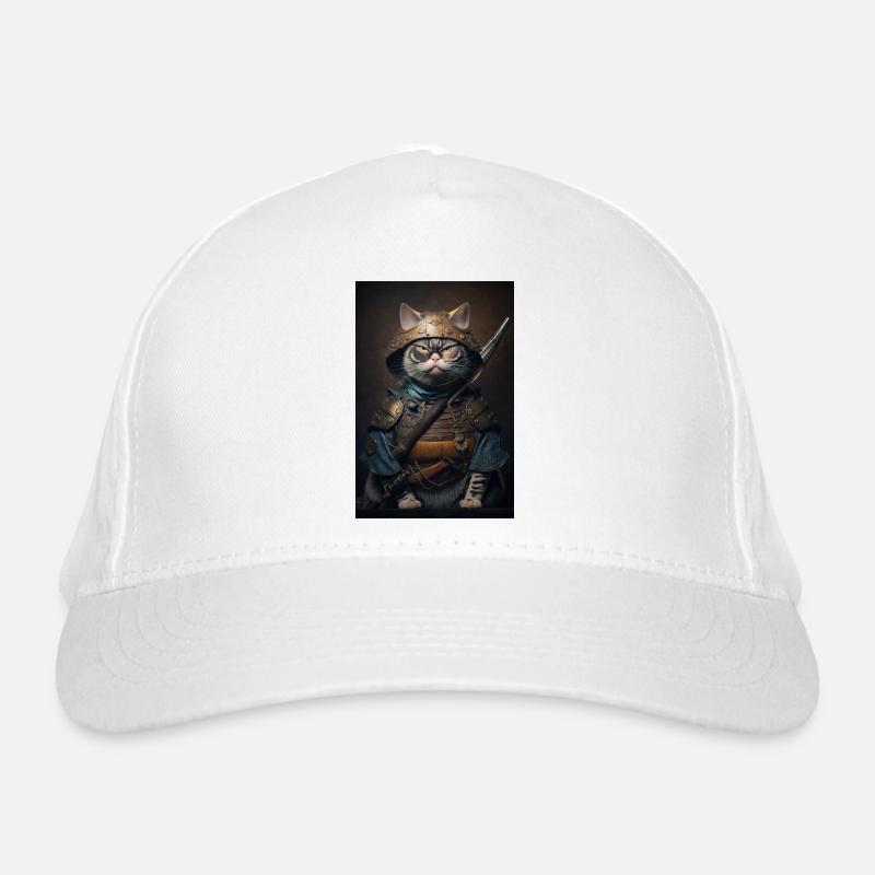 Samouraï Chat Chat Cool Japon Guerrier Casquette classique bio