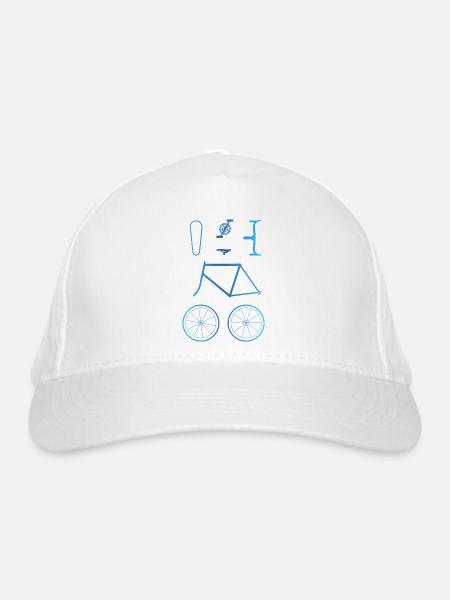 Fahrrad - Bio-Baseballkappe - Weiß